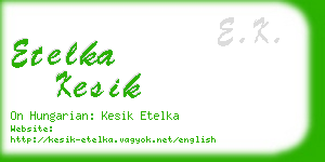 etelka kesik business card